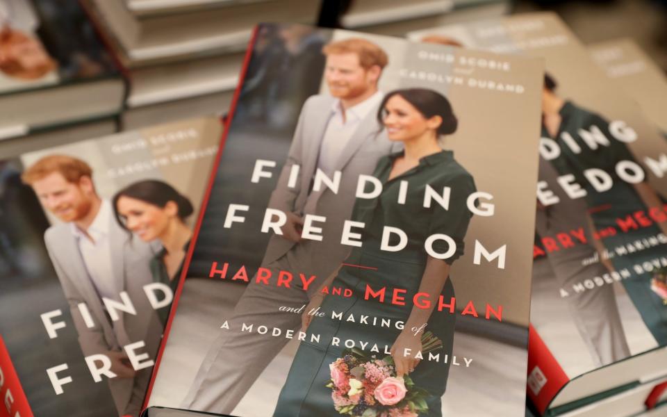 Copies of 'Finding Freedom' are displayed at a London bookshop - Chris Jackson Collection
