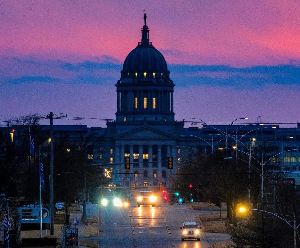 The Oklahoma Capitol, exterior, looking south along Lincoln Boulevard, Tuesday, February 1, 2022. 