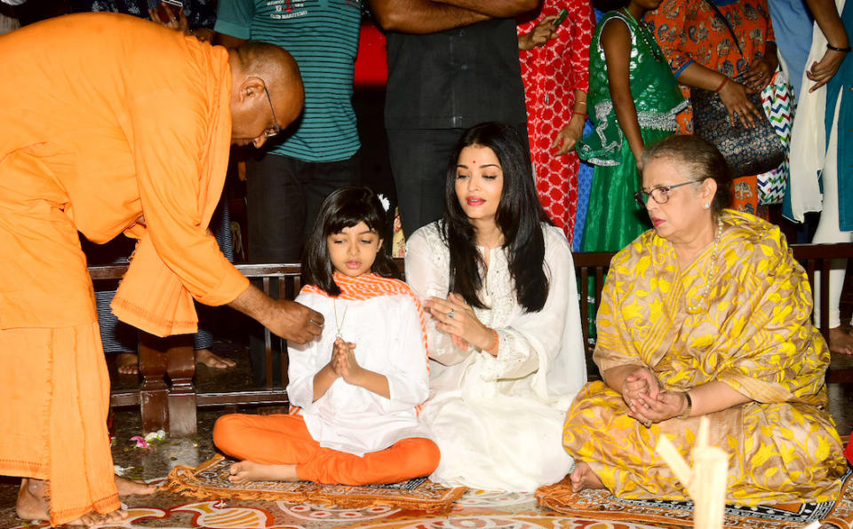 Aishwarya Rai Bachchan at Durga Puja