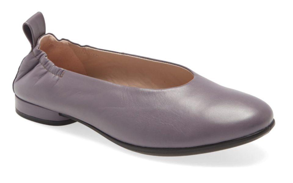 ECCO Anine Ballet Flat in Dusk Leather