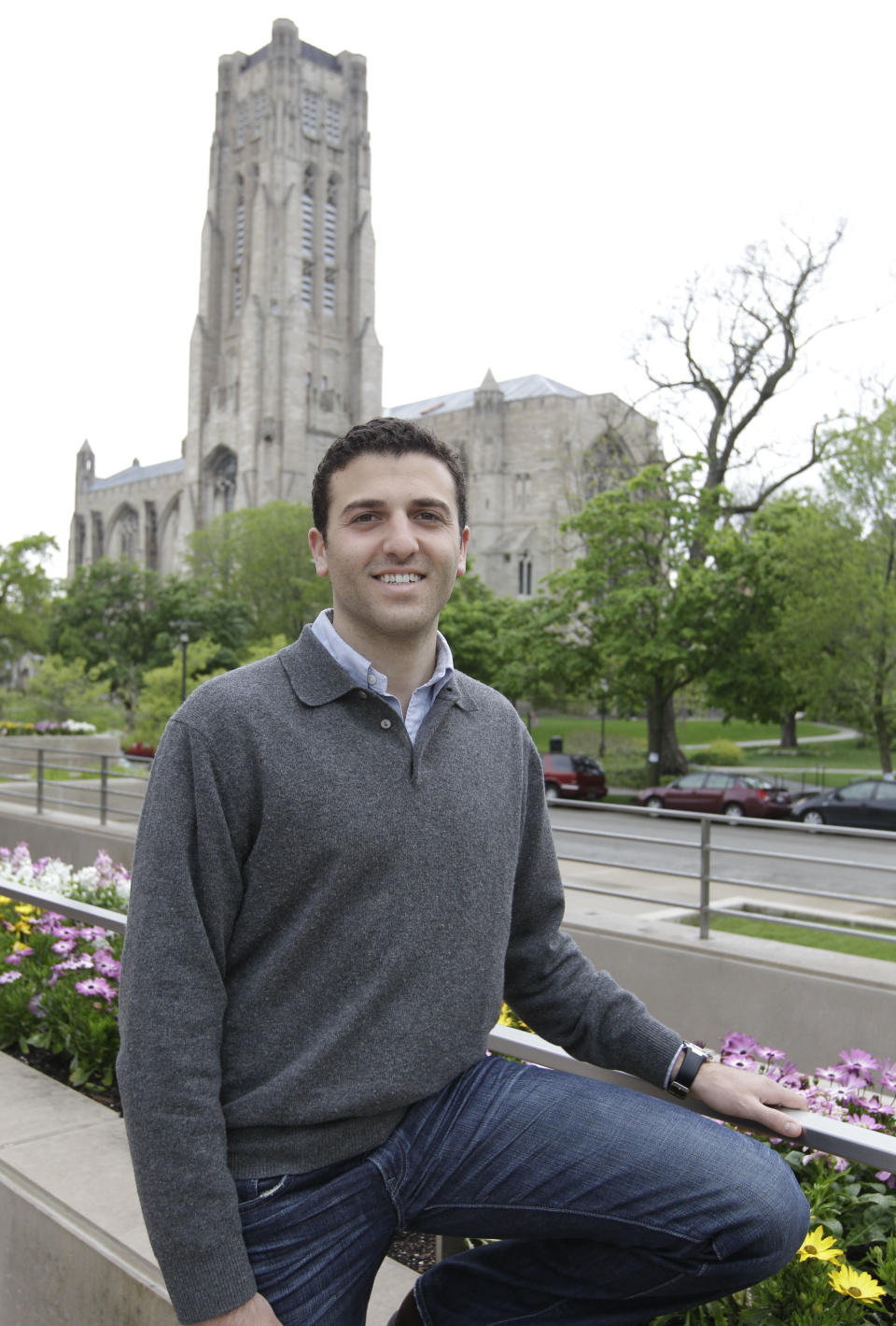 This May 2, 2012 photo shows Daniel Shani on the University of Chicago campus. In June 2012, at 25, Shani graduates with an MBA from the university's Booth School of Business. Up next: a job heading his own company, Energy Intelligence LLC, an alternative energy startup based in Massachusetts. Many of his classmates will join high-powered financial, consulting and marketing firms. But he'll be his own boss, trying to convert a bold idea into a successful venture. (AP Photo/M. Spencer Green)