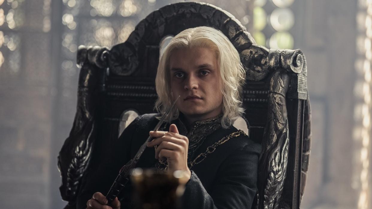  Tom Glynn-Carney as King Aegon II, the illegitimate ruler of the Seven Kingdoms in Season 2 of House of the Dragon. 