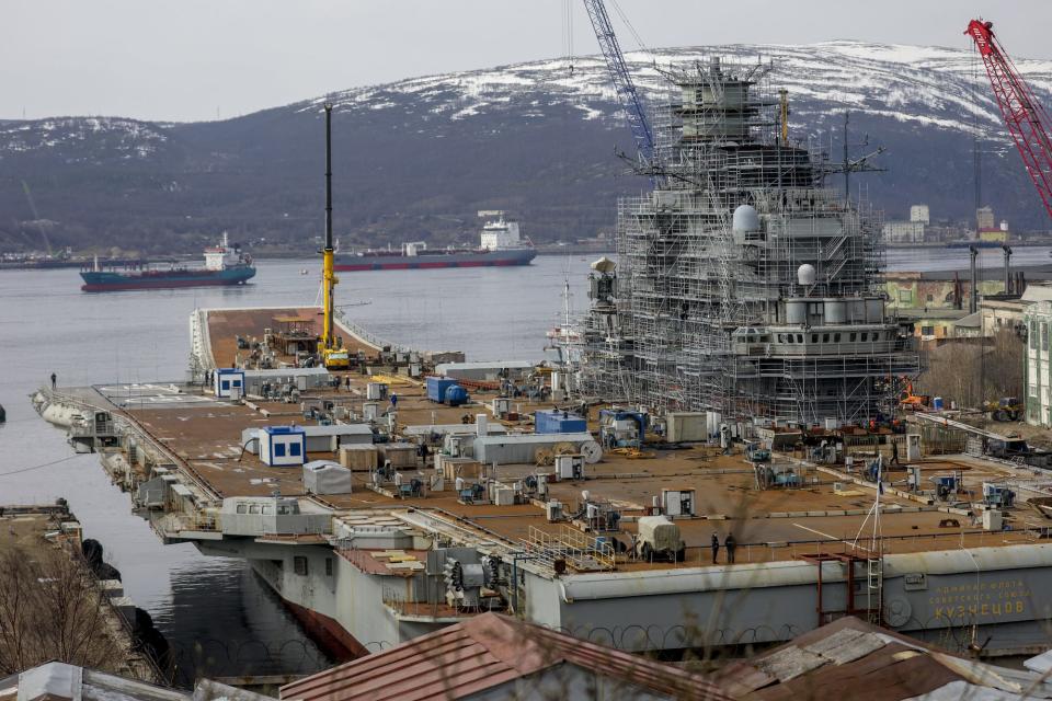 Russia navy aircraft carrier Admiral Kuznetsov