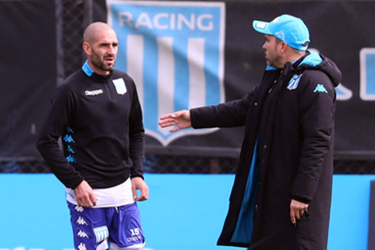 El ídolo Licha López con Eduardo Coudet, el último DT ganador que pasó por Racing