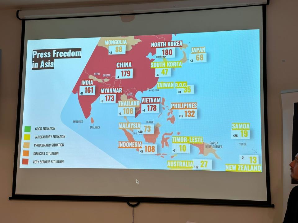艾瑋昂指出，台灣在亞洲排名雖然高，但如果放大至亞太地區，仍然許多進步空間。（攝影／陳祖傑）