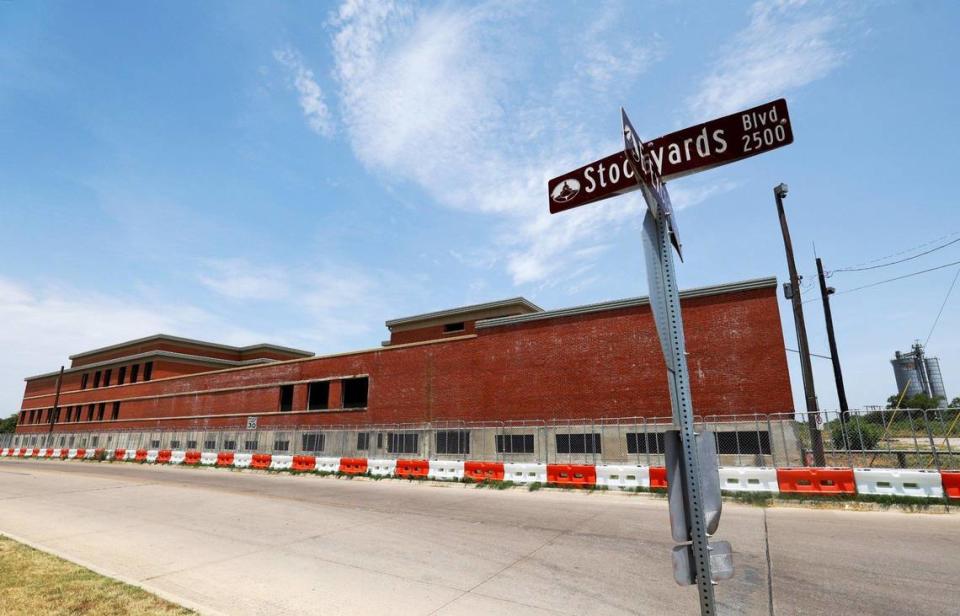 The historic Armour Building in the Fort Worth Stockyards on Friday, July 14, 2023.