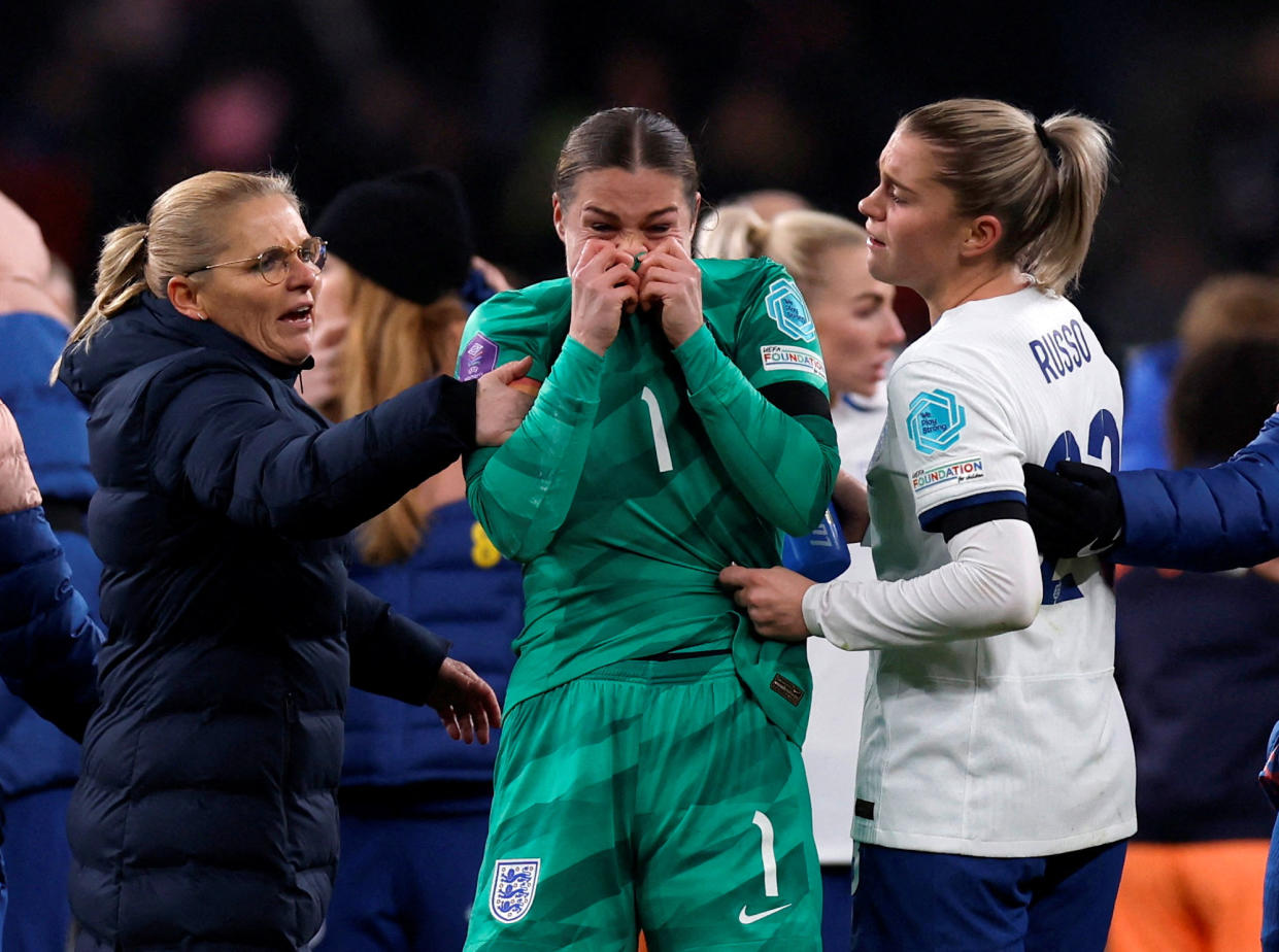 Earps was in tears at full-time after being at fault for the Netherlands' second goal