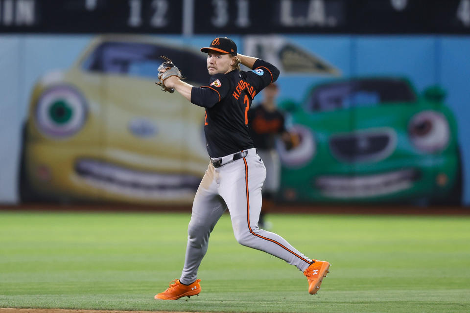 Gunnar Henderson不只打擊了得，就連防守也是相當有水準。(Photo by Lachlan Cunningham/Getty Images)