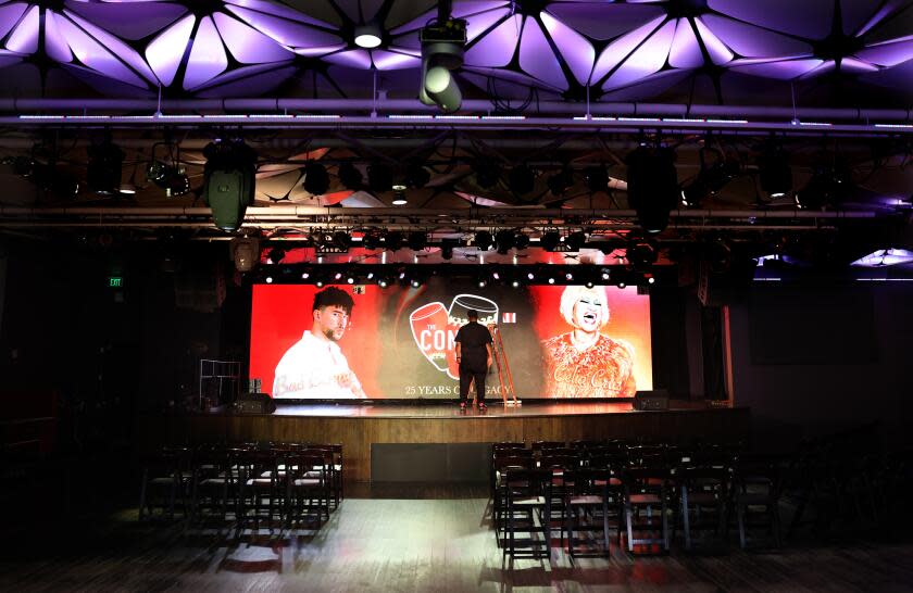 LOS ANGELES, CALIFORNIA - MARCH 23: A view of the Conga Room that will be closing in Los Angeles after 25 years. (Wally Skalij/Los Angeles Times)