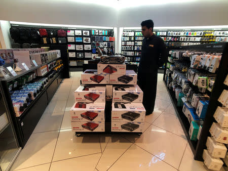 A Saudi citizen shops at the Virgin store in the Mall of Dhahran, Saudi Arabia, December 17, 2018. Picture taken December 17, 2018. REUTERS/Hamad I Mohammed