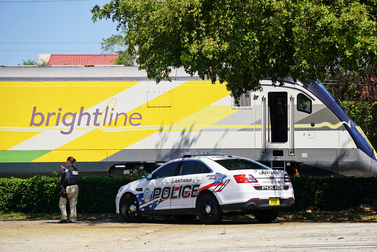 A southbound Brightline train hit and killed a man in Lantana on Saturday afternoon. GIUSEPPE SABELLA / PALM BEACH POST