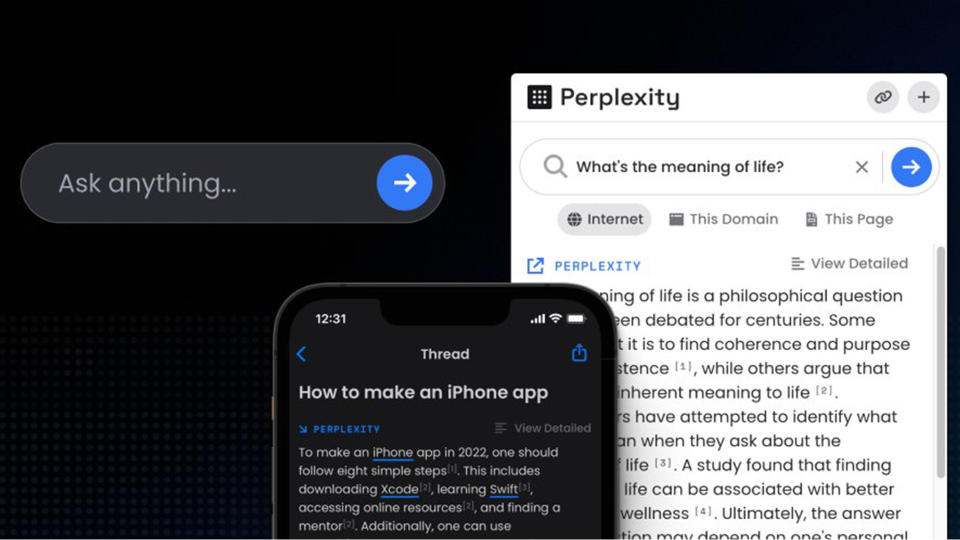 Perplexity on an iPhone