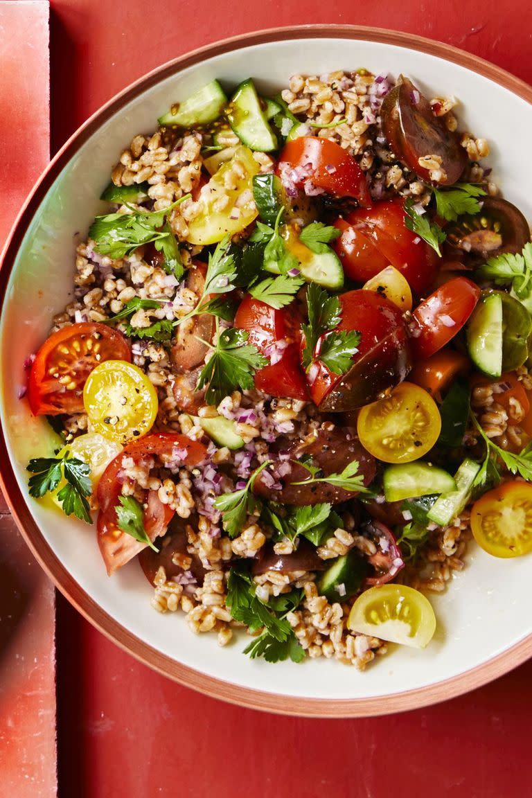 Tomato and Cucumber Farro Salad