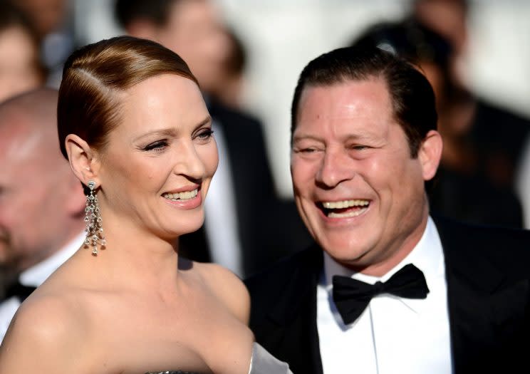 Uma Thurman and Arpad Busson (Getty)