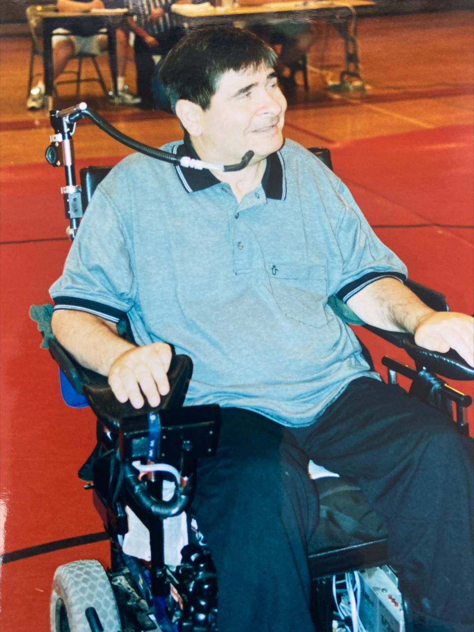 Peekskill coach Matt Moore photographed at an alumni event in 1998.