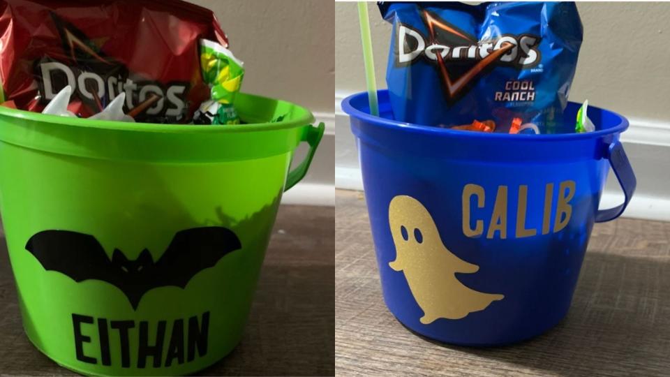 The boo bucket these treats come in is just right for trick-or-treating.