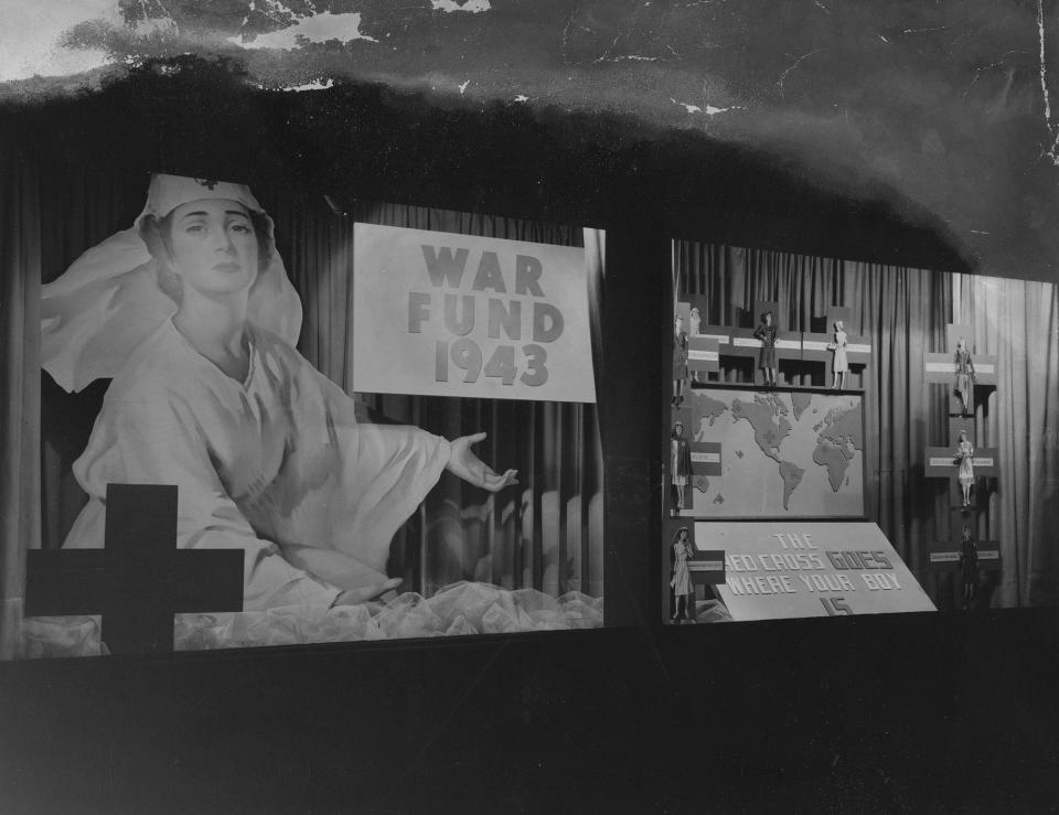 Muncie Red Cross war fund display, 1943.