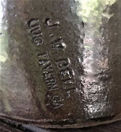 The J.W. Bell pot is marked with the location of Jug Tavern, the original name of Winder.