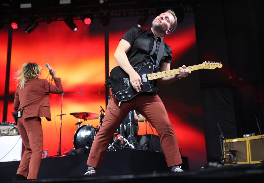 INDO-CA-APRIL 14, 2024: Taking Back Sunday performs at Coachella on Sunday, April 14. 2024. (Christina House / Los Angeles Times via Getty Images)