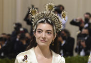 Lorde attends The Metropolitan Museum of Art's Costume Institute benefit gala celebrating the opening of the "In America: A Lexicon of Fashion" exhibition on Monday, Sept. 13, 2021, in New York. (Photo by Evan Agostini/Invision/AP)