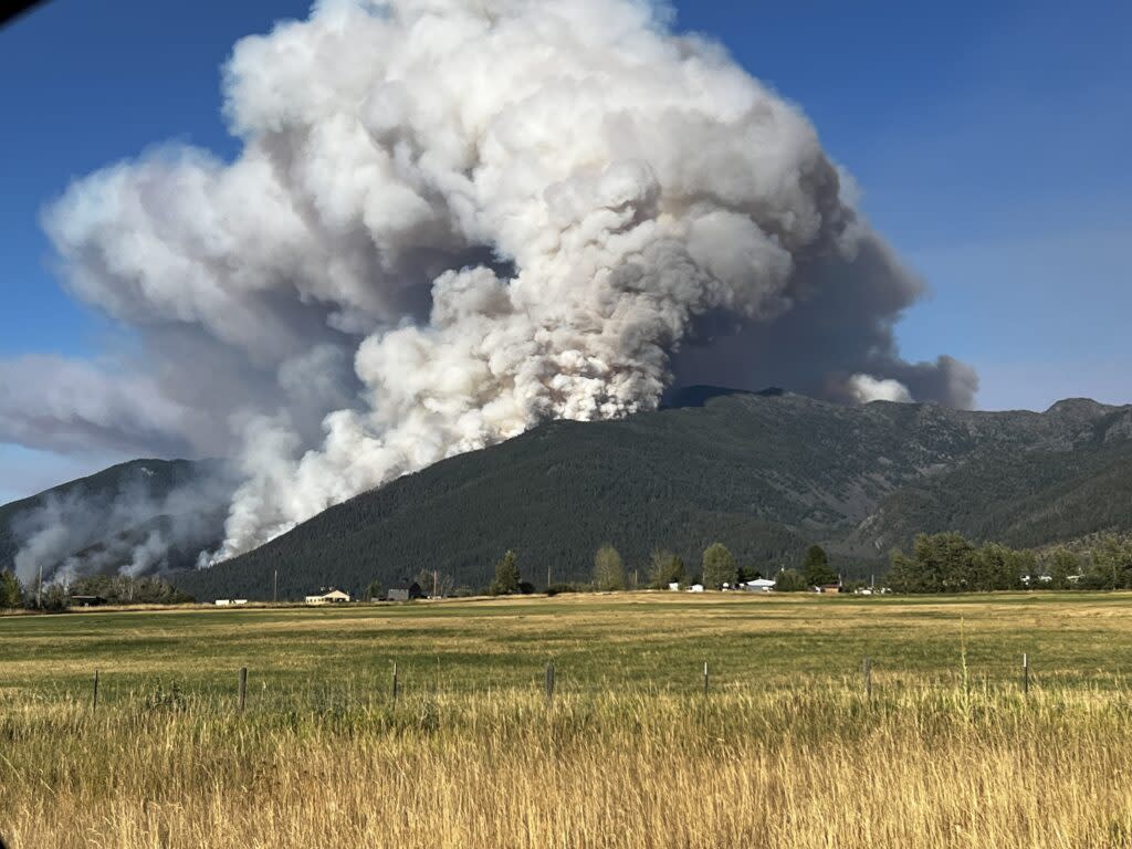 The Big Knife Fire outside of Arlee, Montana, on the afternoon of Sunday, July 30, 2023.