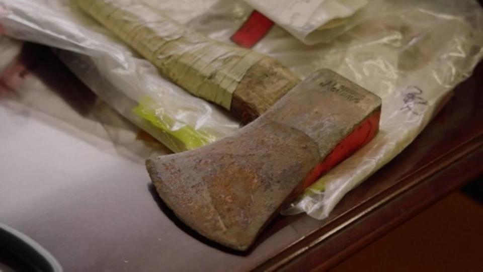 The ax used to murder Cathy Krauseneck.  / Credit: CBS News