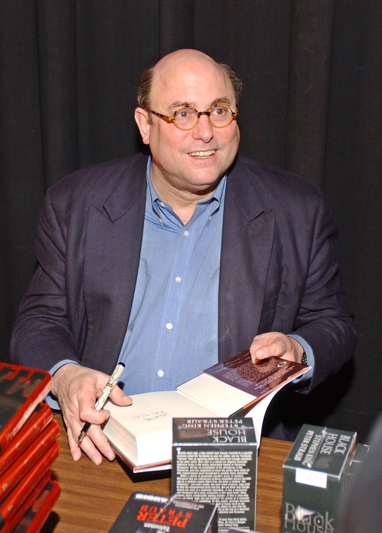 Author Peter Straub attends a benefit reading for actor Frank Muller at Town Hall February 2, 2002 in New York City. 