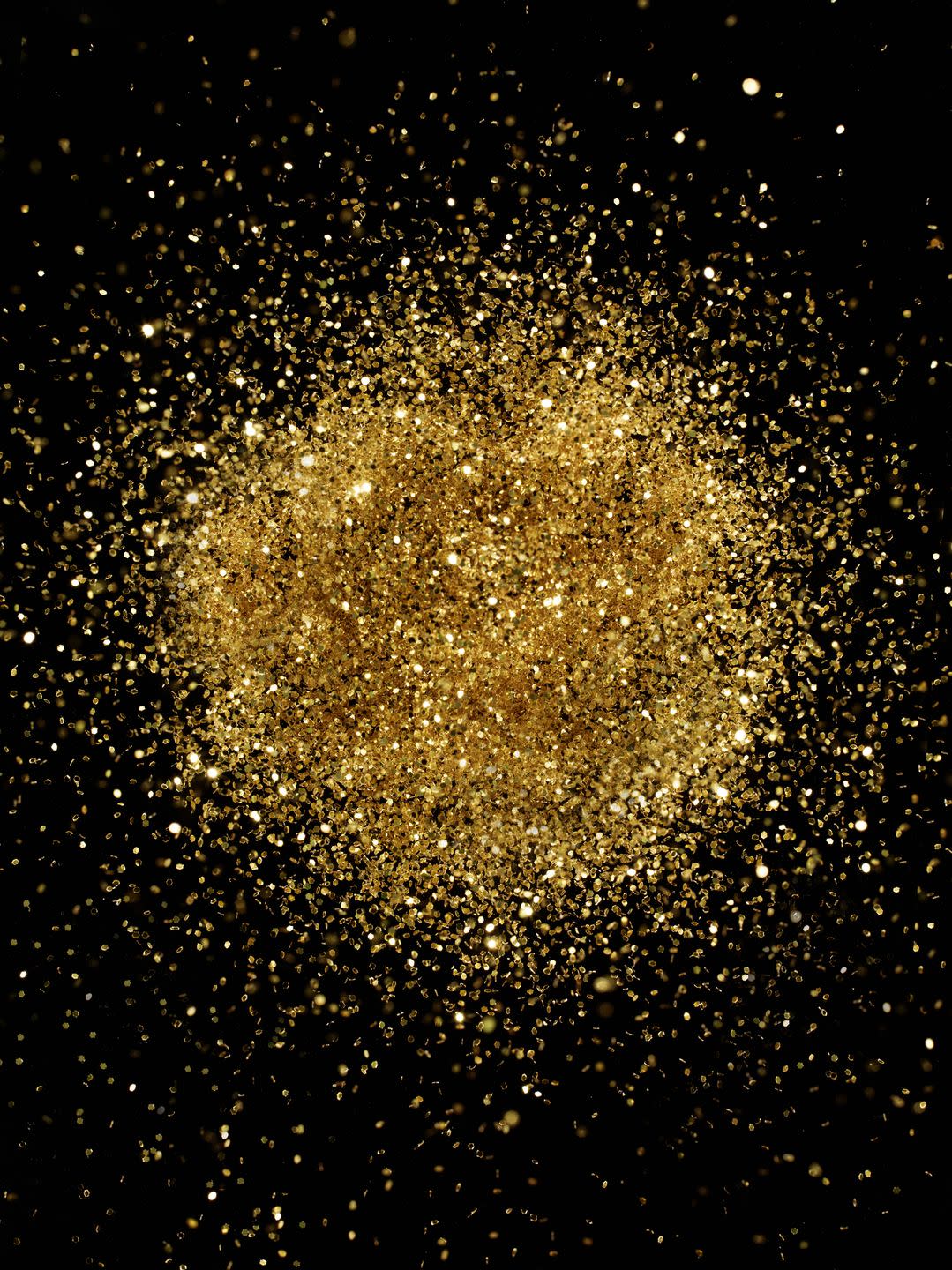 golden glitter explosion