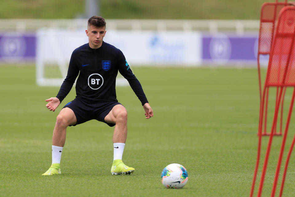 Mount in action during an England training session. (Credit: Getty Images)