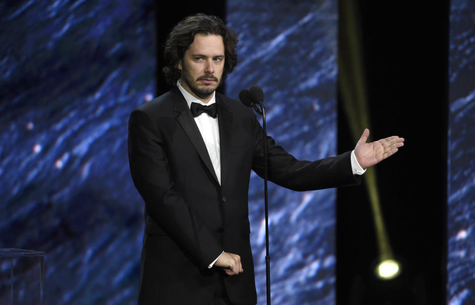 Edgar Wright presents the Charlie Chaplin award for excellence in comedy at the BAFTA Los Angeles Britannia Awards at the Beverly Hilton Hotel on Friday, Oct. 27, 2017, in Beverly Hills, Calif. (Photo by Chris Pizzello/Invision/AP)