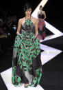 <b>Armani Prive SS13 </b><br><br>This tropical graphic print design was a big hit with the FROW crowd. <br><br>©Reuters