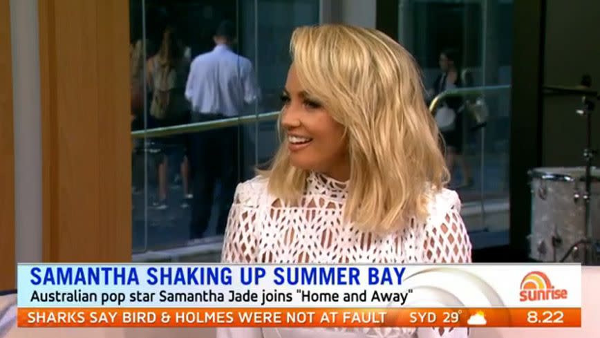 The singer gets candid with Sam and Kochie. Source: Seven Network