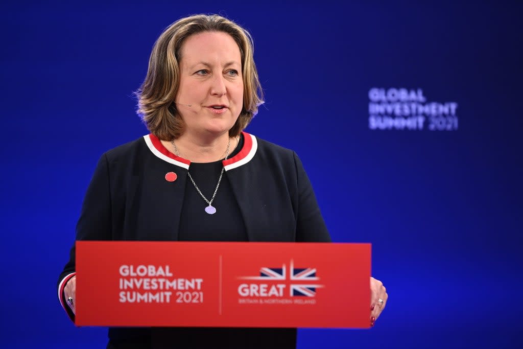 International trade secretary Anne-Marie Trevelyan will host talks with counterparts on Friday in one of the UK’s last events before it hands over the G7 presidency to Germany in 2022  (Getty)