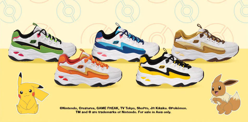 New Skechers x Pokémon collection takes over the D’Lites 4.0 series. (Photo: Skechers SG)