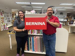 Siblings Alyssa McDonnell and Scott Perry have opened a third location of Aurora Sewing Centers in Victor, New York. They are a BERNINA sewing machine dealer and service center, as well as a fully-stocked fabric and quilting store.