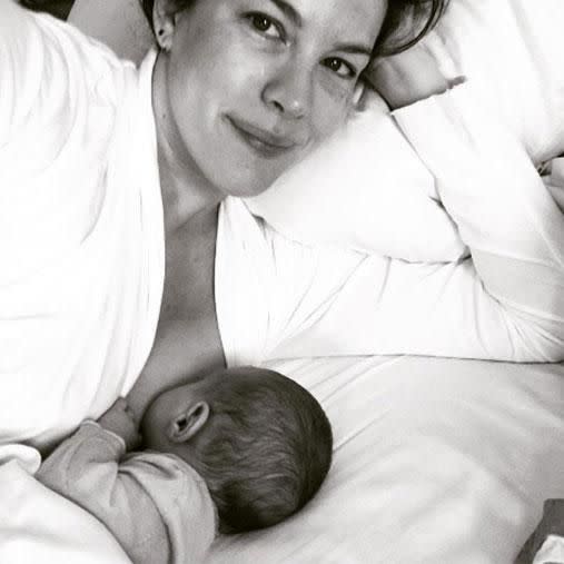 Liv Tyler welcomed her daughter Lulu in July and shared a snap of her breastfeeding. Photo: Instagram