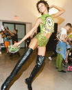 <p>Jeremy Scott’s backstage looked equally as fun as the clothes. <em>[Photo: Dilone/ Instagram]</em> </p>