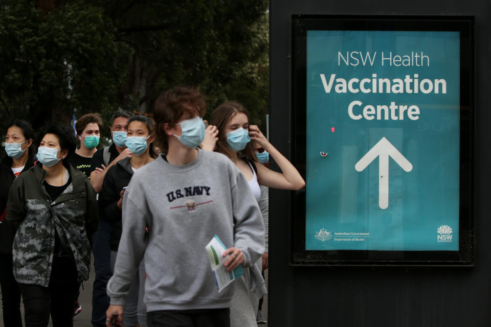 Vaccination rates have shot up in NSW as the nation strives for the 80 per cent target. Source: Getty