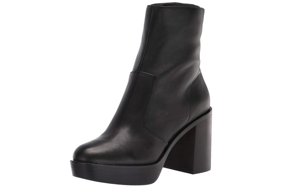 black boots, heel, platform, leather, vince camuto