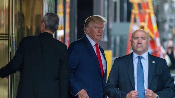 FILE PHOTO: Former U.S. President Donald Trump  departs Trump Tower for a deposition two days after FBI agents raided his Mar-a-Lago Palm Beach home, in New York City, U.S., August 10, 2022. REUTERS/David 'Dee' Delgado/File Photo (David Dee Delgado/Reuters)