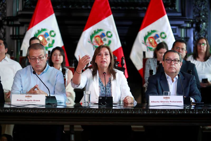 Peru's President Dina Boluarte urges Congress to bring elections forward amid deadly protests