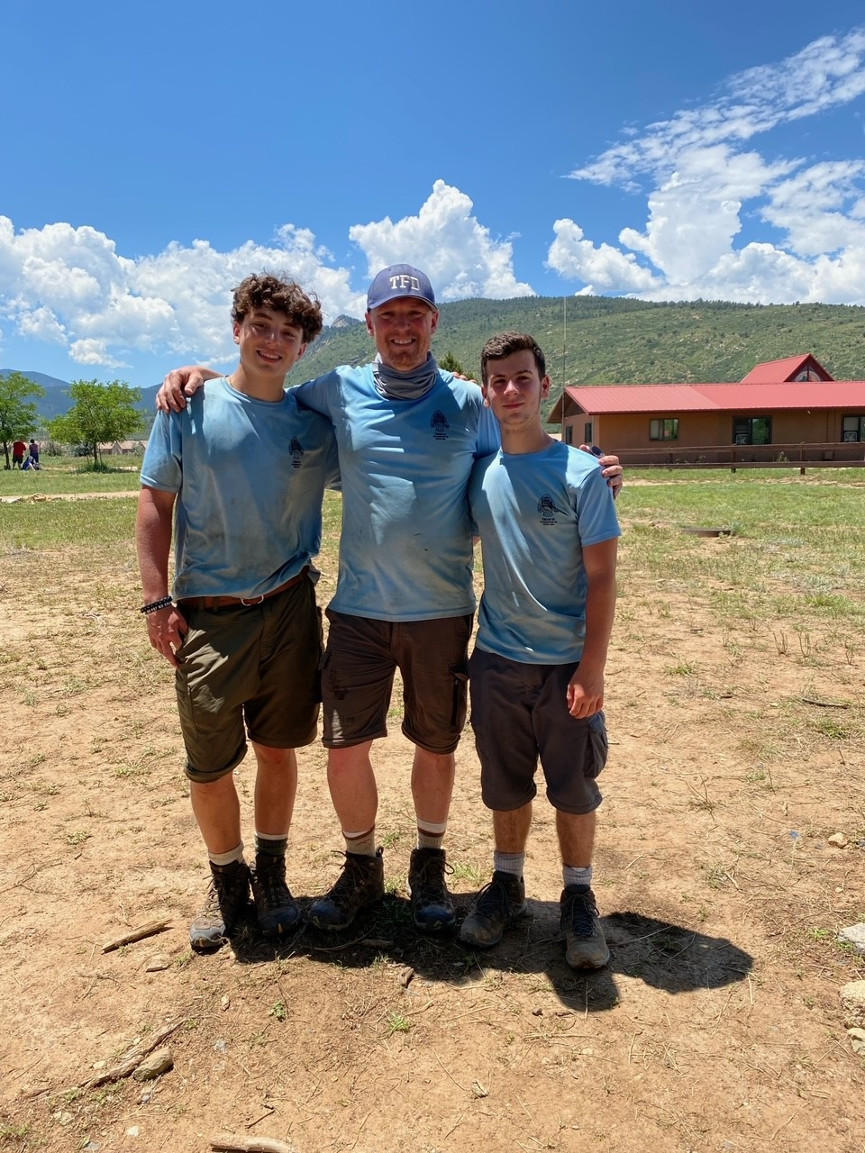 (From left) Jake Ziegler, Andy Ziegler and Evan DeMaio pose together on a backpacking trip in New Mexico in 2021. As of 2023, all three Wilmington residents are Eagle Scouts.
