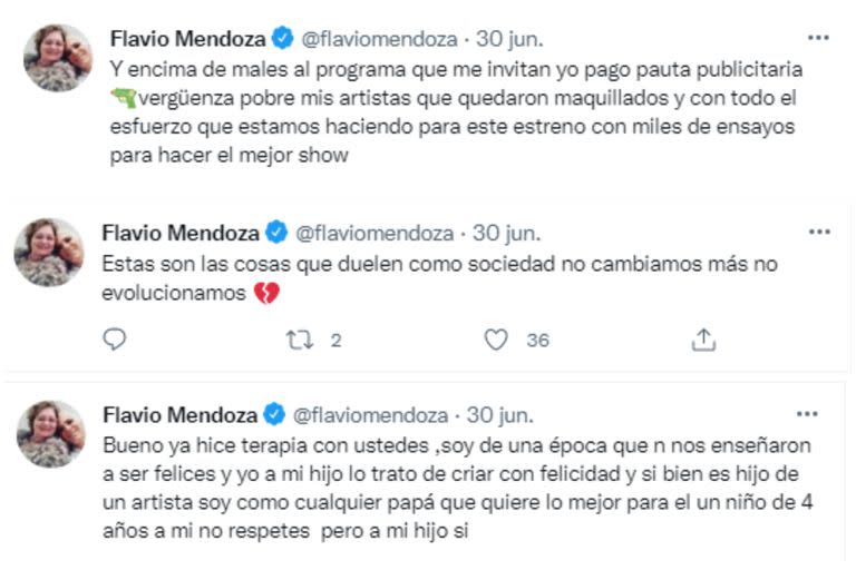 El enojo de Flavio Mendoza en las redes (Foto: Twitter @flaviomendoza)