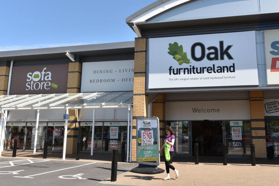 Oak Furnitureland has reported its latest financial results. (Photo by John Keeble/Getty Images)