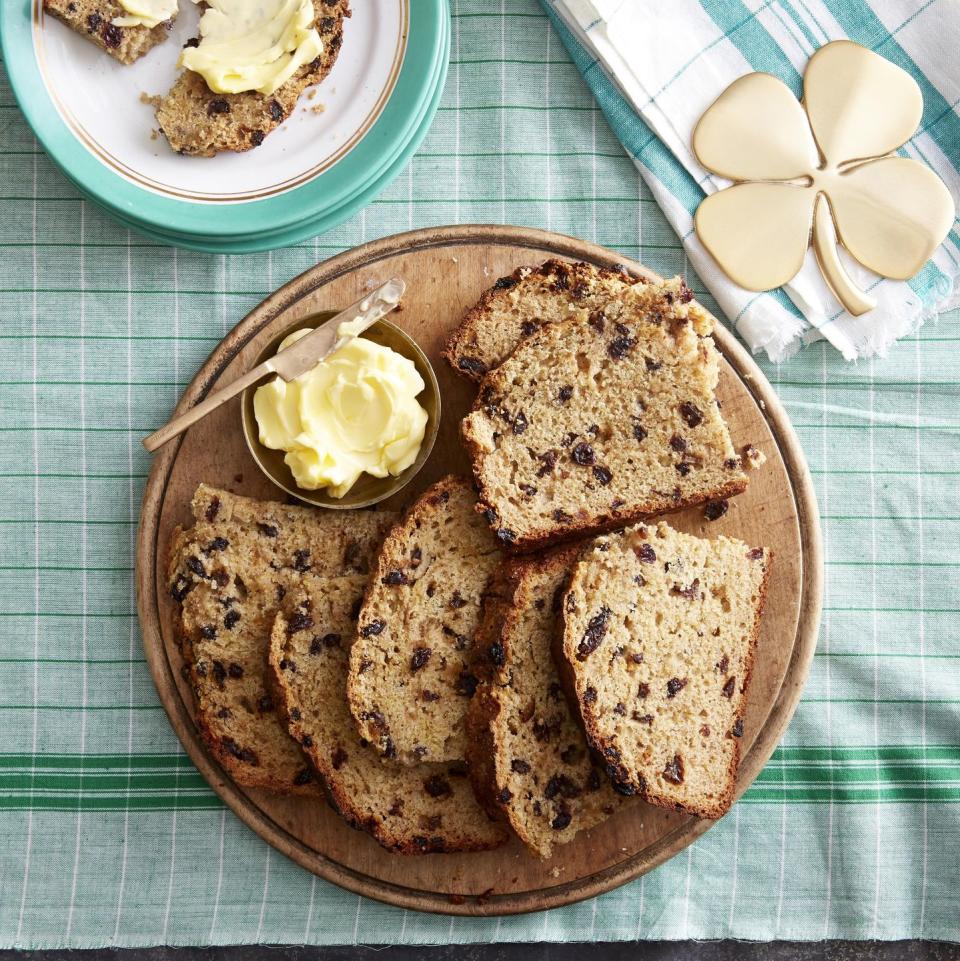 <p>This traditional quick-bread is hearty and fast—tailor made to pair with a flavorful stew.</p><p><strong><a href="https://www.countryliving.com/food-drinks/a35291993/irish-soda-bread/" rel="nofollow noopener" target="_blank" data-ylk="slk:Get the recipe;elm:context_link;itc:0;sec:content-canvas" class="link ">Get the recipe</a>.</strong> </p>