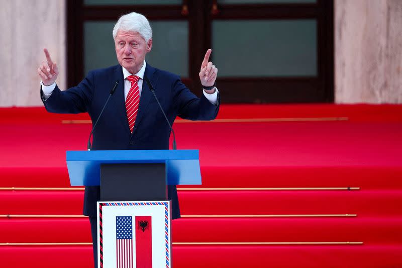 FILE PHOTO: Bill Clinton tells Kosovo: stop 'foolishness' in Serb-majority north