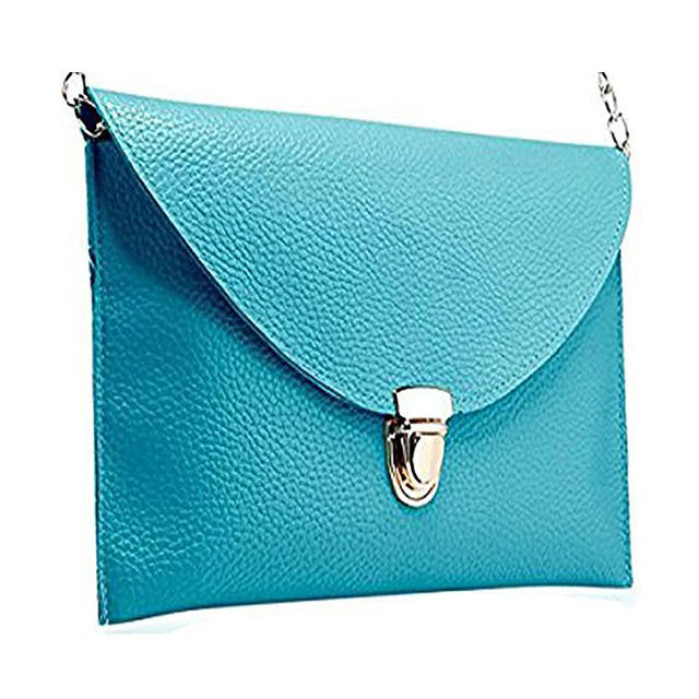 FashionPuzzle Envelope Wristlet Clutch Crossbody Bag with Chain Strap