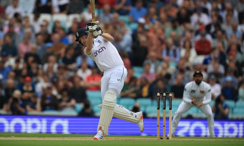 <span>Harry Brook in action against Sri Lanka in the Test series.</span><span>Photograph: Chris Foxwell/ProSports/Shutterstock</span>