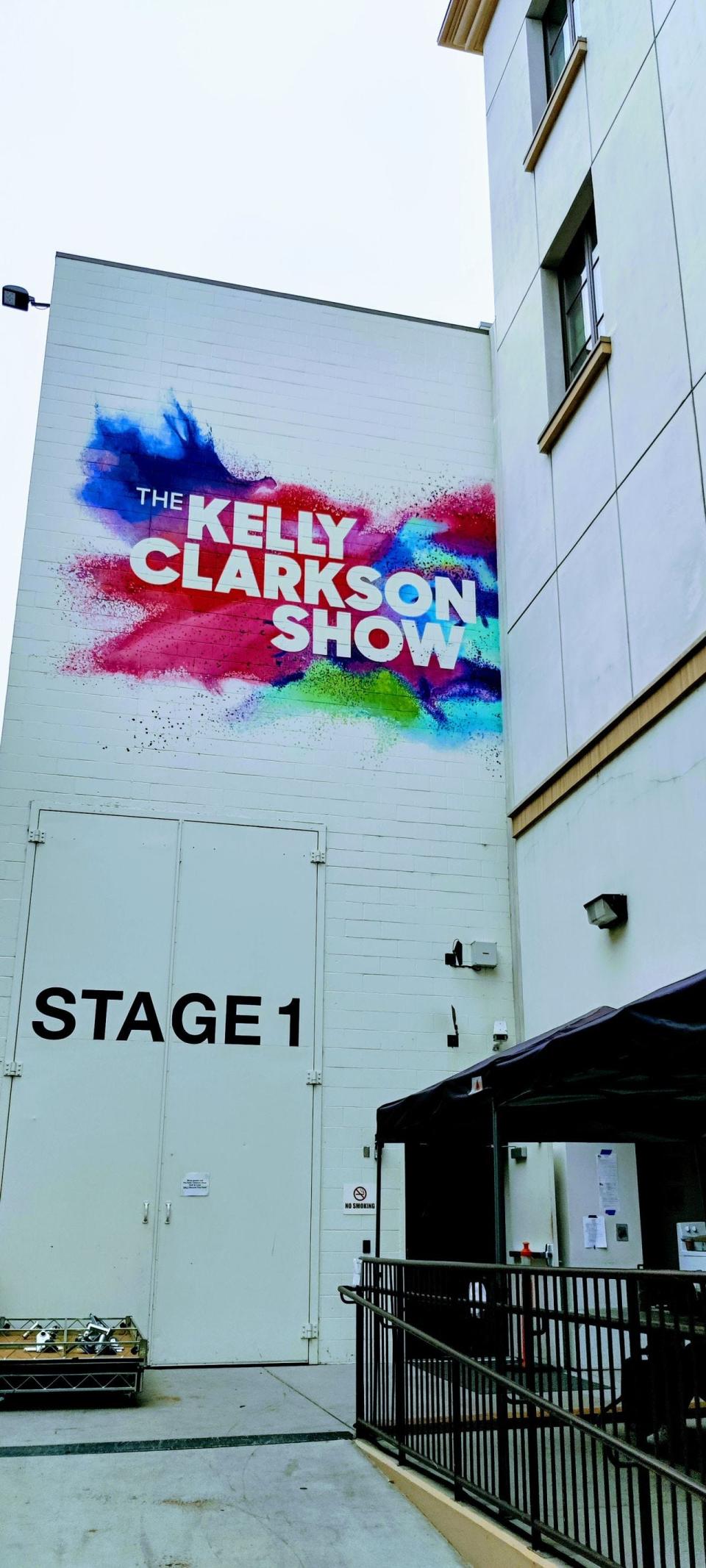 East Taunton resident Jon Jacobs, founder of Rawkstars, Inc., arrives at The Kelly Clarkson Show sound stage at Universal Studios in Universal City, California.