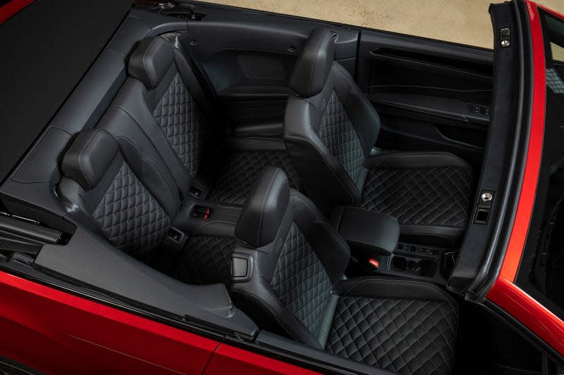 The seats of a Volkswagen T-Roc Convertible